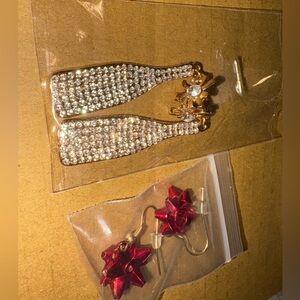 Gold and Silver Crystal Earrings